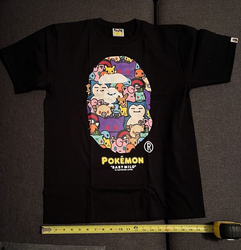 【美品】A Bathing Ape ポケモン BABY MILO Tシャツ 黒 Buy BAPE Baby Milo x Pokemon Monotone Ape Head Tee #2 'Black