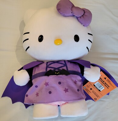 2024 Hello Kitty x CVS Purple Bat Vampire Halloween Door Greeter Plush 17 