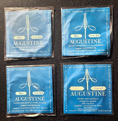 Augustine Blue G 3rd String for Classical Guitar (pack of 4 strings)