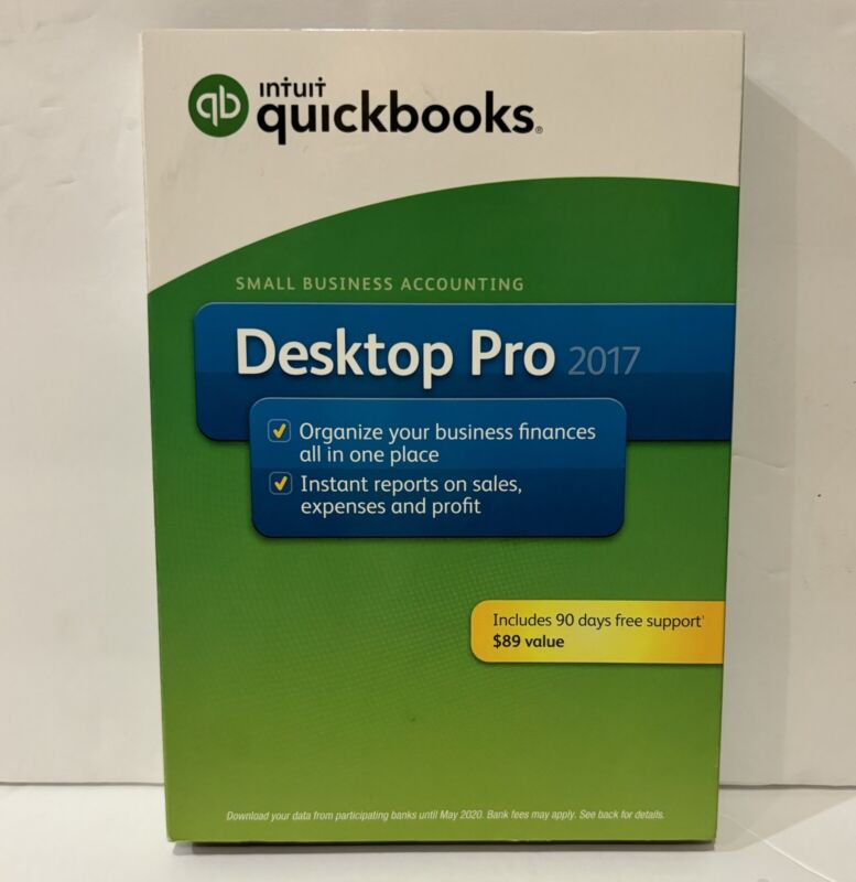 Intuit Quickbooks Desktop Pro 2017 Windows 10 Cd | Not A Subscription