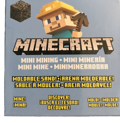 Minecraft Mini Figure Mining Diamond Axe Moldable Sand Block Toy Mattel 2021