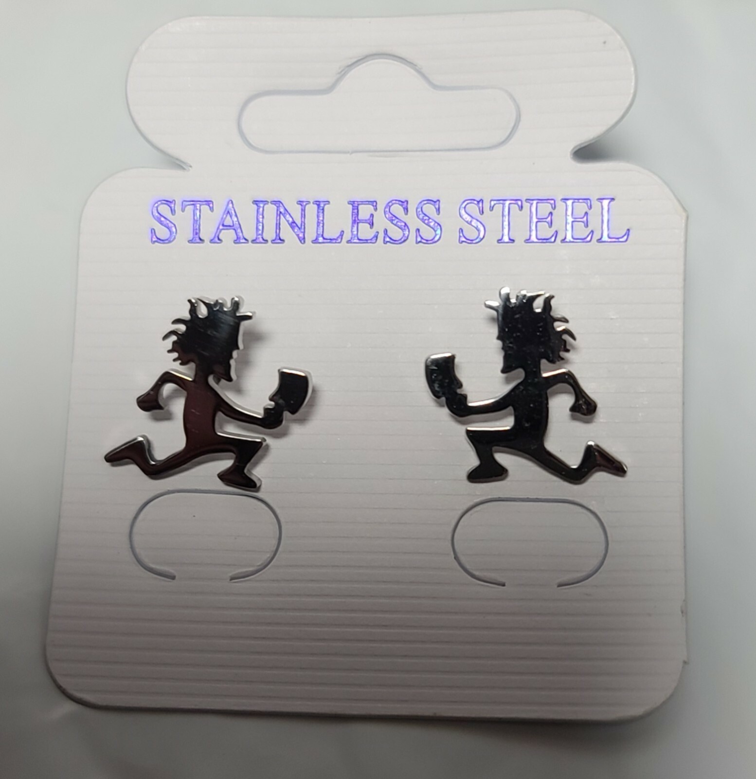 HATCHETMAN EARRINGS mirror charm 316L stainless steel icp HATCHETMAN EARRINGS mirror charm 316L stainless steel icp