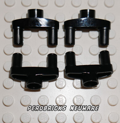 Lego Technik Technic 4 Verbinder mit Loch und 2 Pins schwarz #15461 Neuware