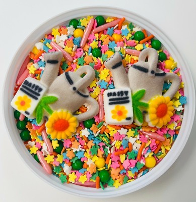 Water My Garden With Love Confetti Mix Edible Party Sprinkles- You Pick Amount
