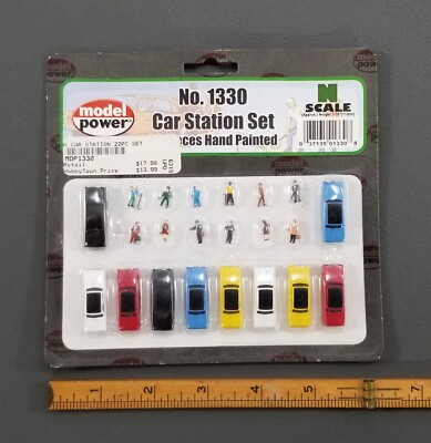 MODEL POWER N SCALE NO. 1330 CAR STATION SET