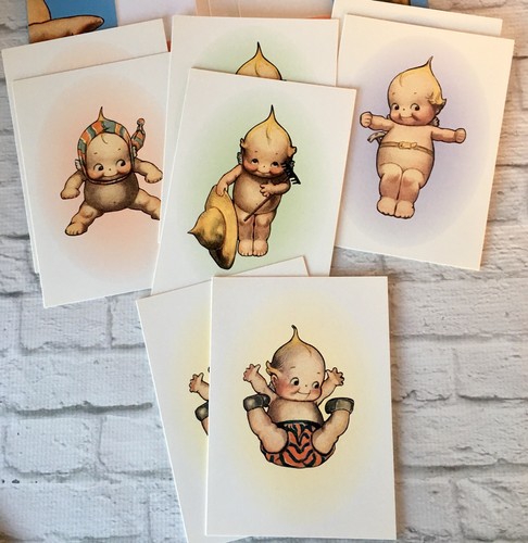 Kewpie Doll Blank Note Cards Laughing Elephant 8 Cards 9 Envelopes Folder