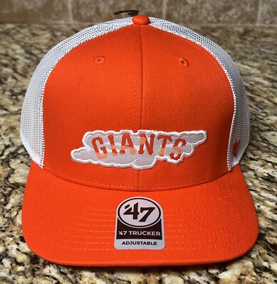 San Francisco Giants '47 Brand City Connect Orange Snapback Trucker Hat Cap New