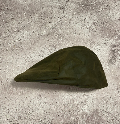 Barbour Wax Flat Cap Olive Size 7 1/8 MHA0003OL71 | RRP £80