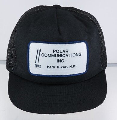 Polar Communications Inc Hat vtg patch snapback cap Park River North Dakota ND