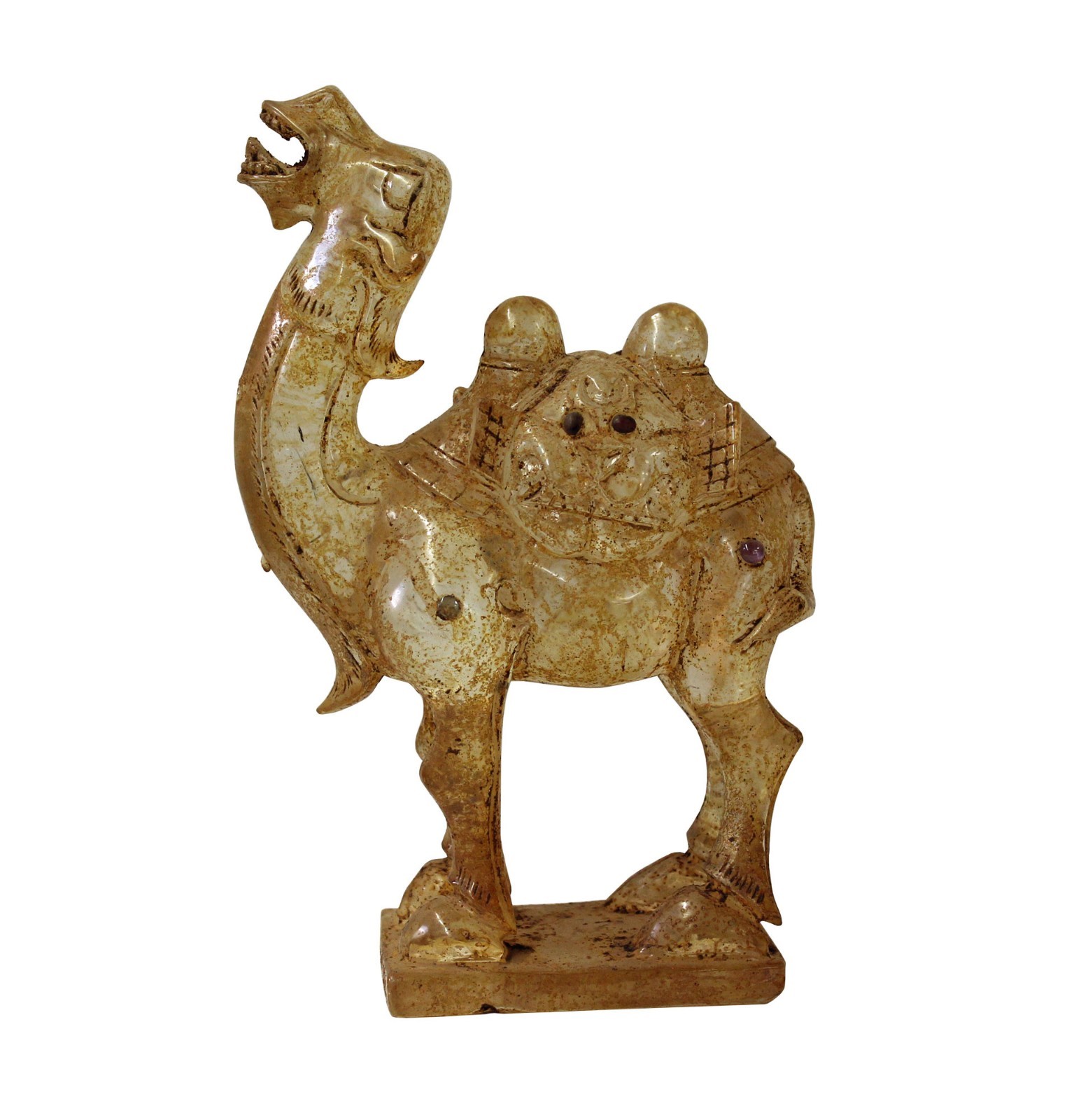 Chinese Clear Crystal Glass Vintage Dusty Finish Camel Figure cs3653S Chinese Clear Crystal Glass Vintage Dusty Finish Camel Figure cs3653S
