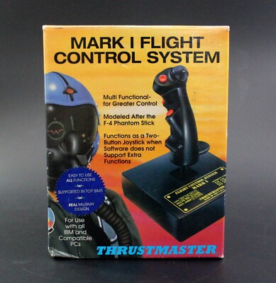 Vintage Thrustmaster MARK I 1 CONTROLLER Flight Control System Joystick
