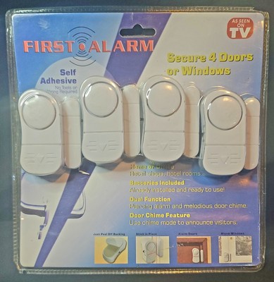 FIRST ALERT  Peel and Stick door/window alarms set of 4 NEW With Batteries