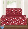 Elegant Comfort Luxury Softest and Coziest 4-Piece Bed Sheet Set, Wrinkle Resistant Milano Trellis Pattern-1500 Thread Count Egyptian Quality Microfiber Bedding Set, Twin/Twin XL, Burgundy