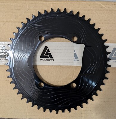 ALUGEAR 1x 110bcd×4 Chainring for Shimano 11-Speed. Black