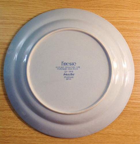 Finesse Stoneware Serving Platter in Jennifer Pattern (white & blue flowers)
