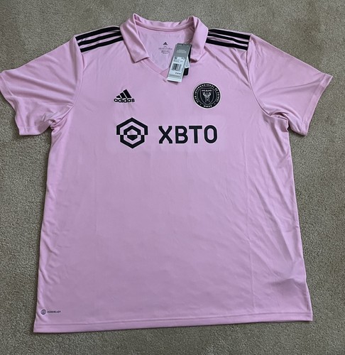 Adidas Mens Size 2XL Pink Inter Miami CF Messi #10 Home Jersey