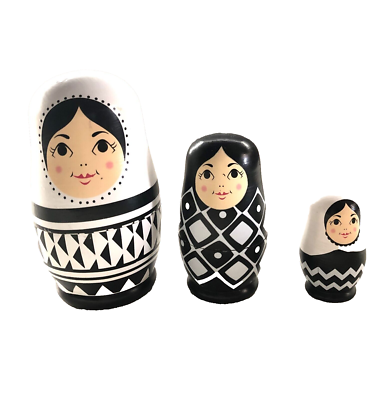 World Market Russian Nesting Doll Matryoshka 3 Piece Set