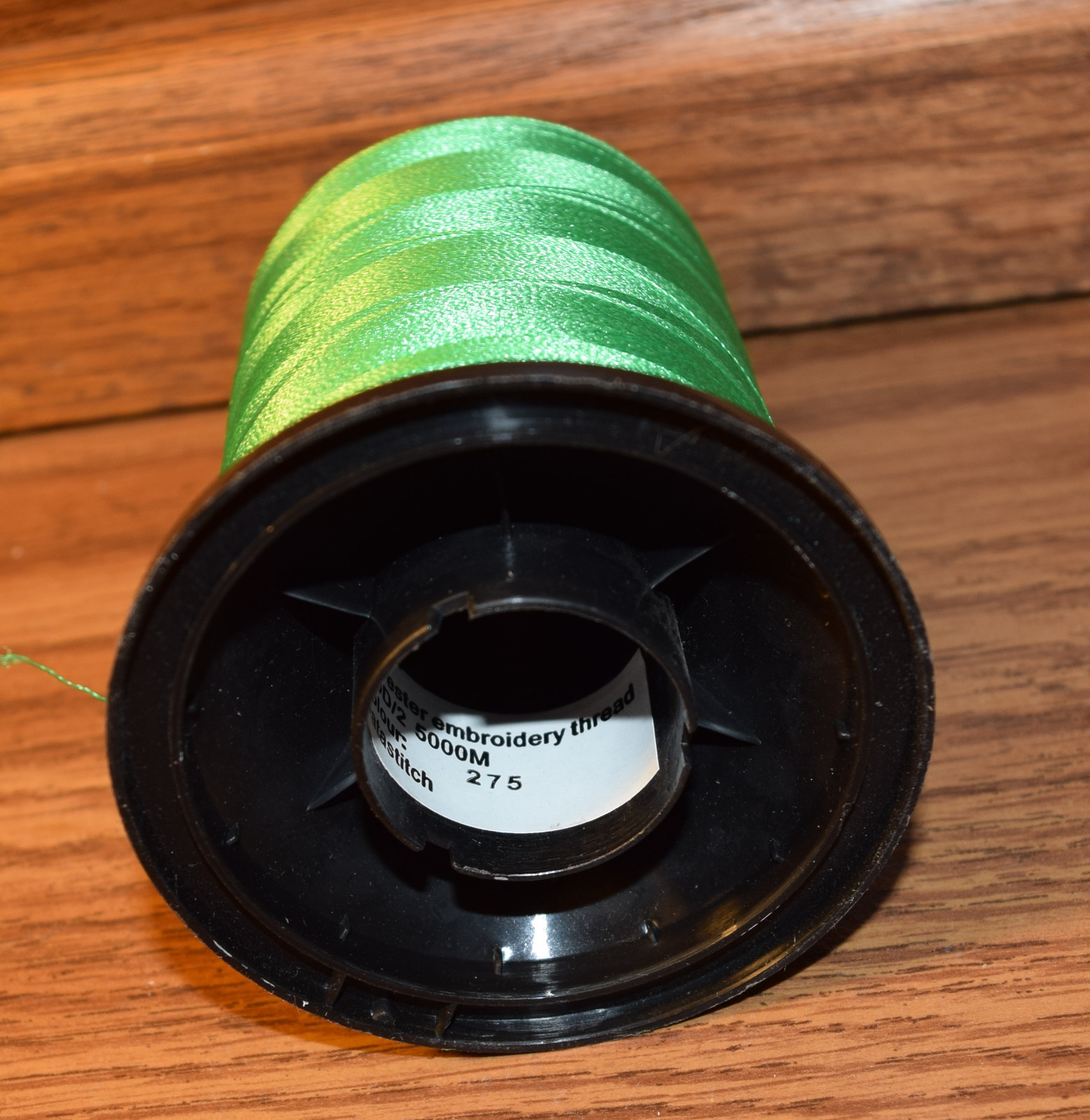 Melody Polyester Machine Embroidery Thread Color 275 Green 120D/2 Partial Spool