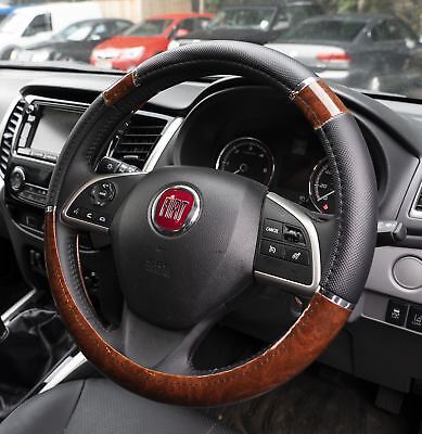 Wood Effect Steering Wheel Covers Universal 15" Breathable Anti-slip Protector