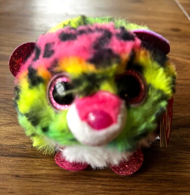 TY Puffies DOTTY the Rainbow Leopard 4'' stuffed animals