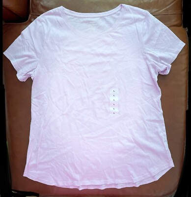 NEW!!! OLD NAVY EVERYWEAR Light Pink T-Shirt Tee Short-Slv Crewneck LARGE NWOT
