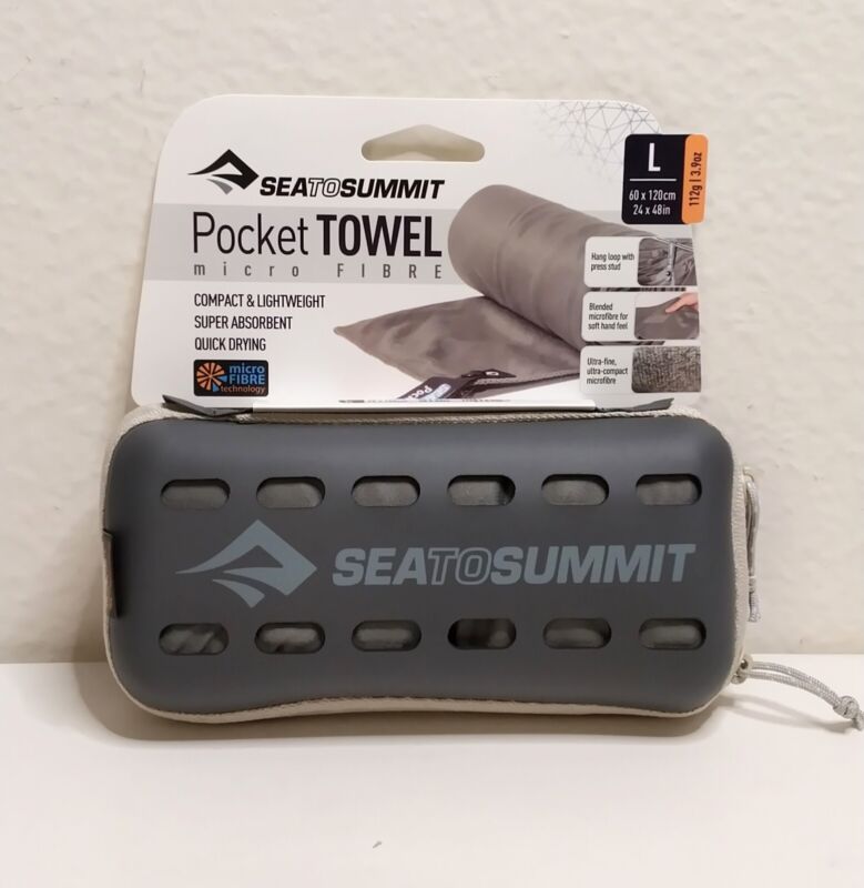 SEA TO SUMMIT Pocket Towel Color: Grey Size: L