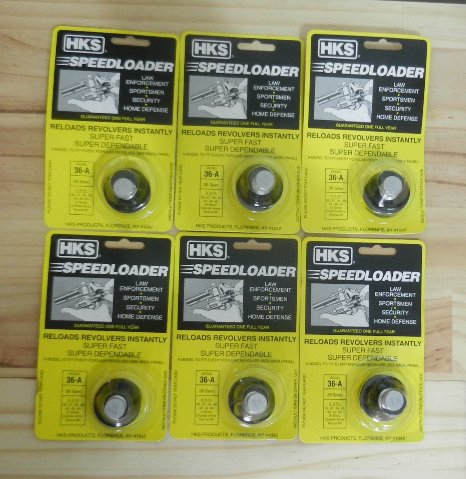 HKS Speedloader; 36-A; 5-Shot; 38 Spec; 357 Mag; 6 Total
