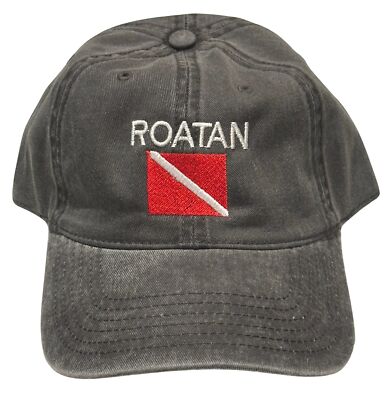 Roatan Dive Hat Scuba Cap Baseball Adjustable Honduras Diving Quality embroid...