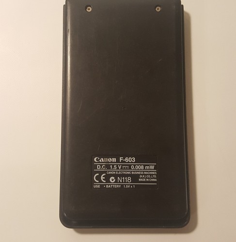 Canon Scientific Statistical Calculator F-603 Fraction 10 + 2 Digits with Cover