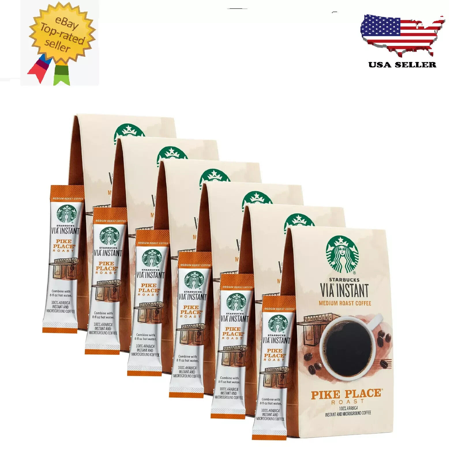 Starbucks VIA Pike Place Roast, Medium Roast Instant Coffee Starbucks VIA Pike Place Roast, Medium Roast Instant Coffee