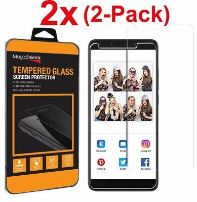 2 Pack MagicGuardz For Alcatel 7 Tempered Glass Screen Protector Clear Film