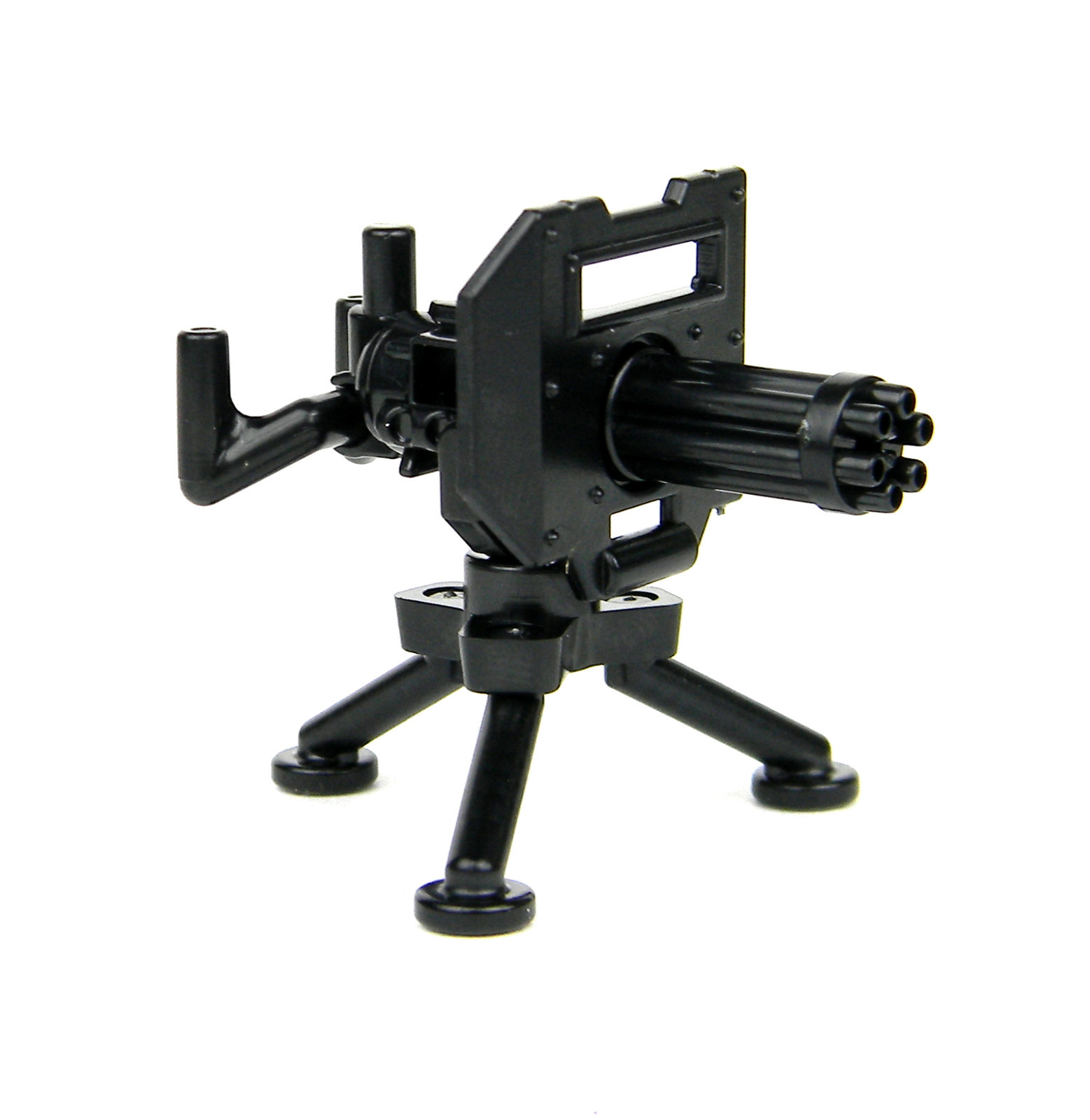 Minigun With Tripod Mount Machine Gun compatible w/ toy brick minifigures