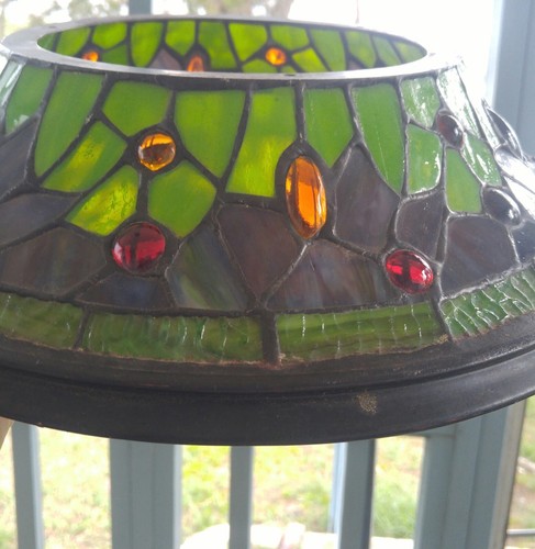 vintage stained glass lamp shade