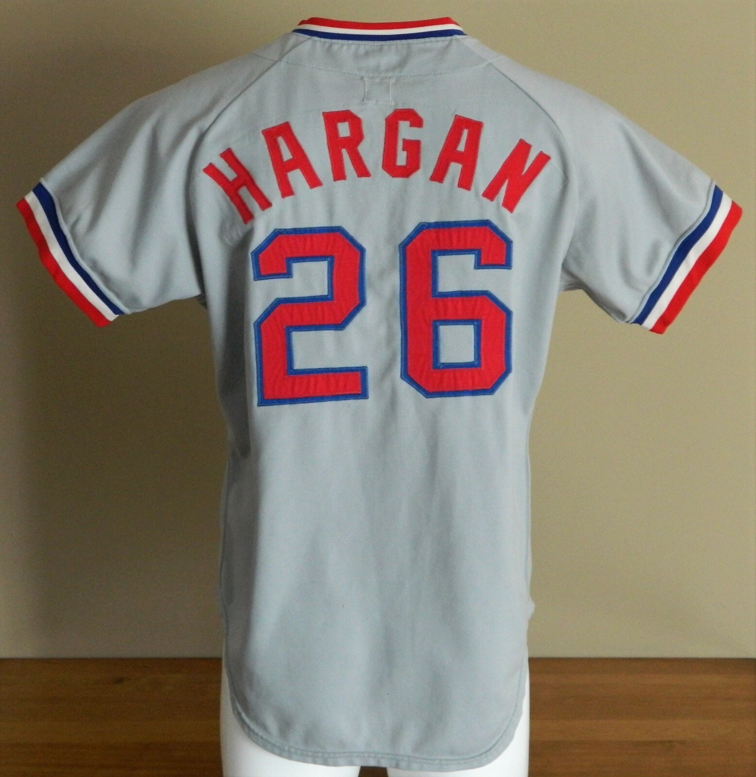 1974 Steve Hargan Game Worn Texas Rangers Road Jersey #26 - Wilson Size 44