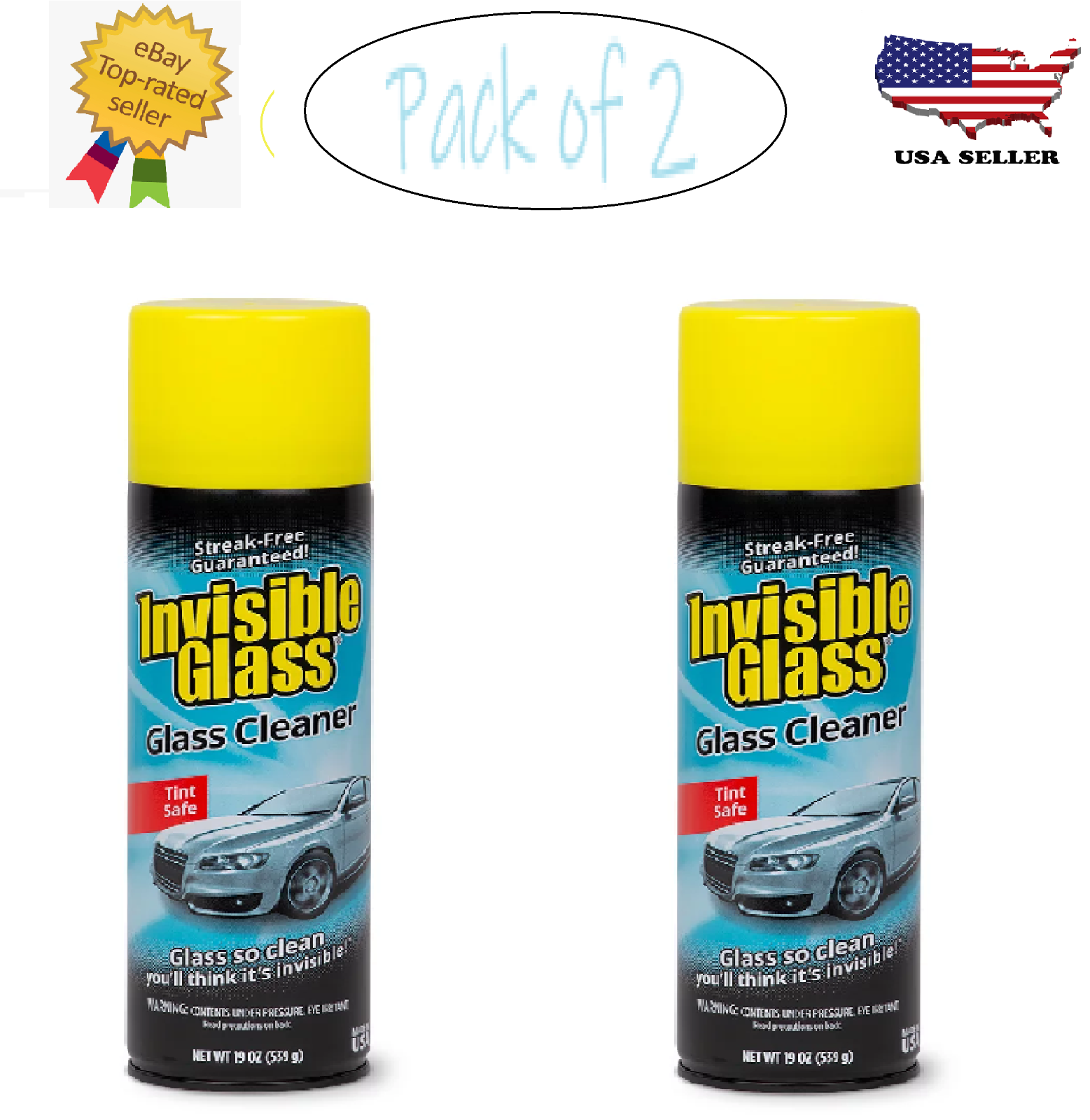 New Stoner Invisible Glass Automotive Glass Cleaner, 19 oz (
