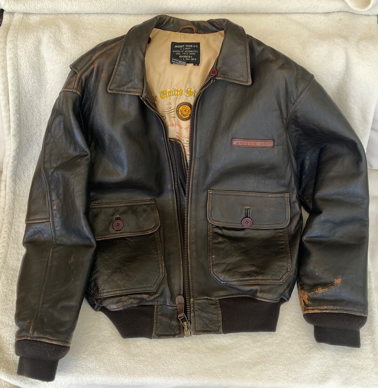 Vintage Avirex Men's Brown Leather Type G-1 Jacket Size M | eBay Vintage Avirex Men's Brown Leather Type G-1 Jacket Size M | eBay