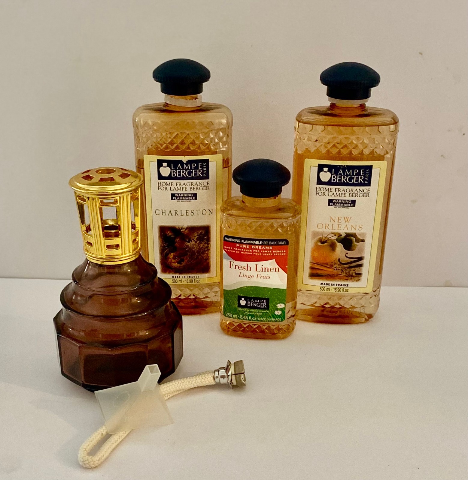 Lampe Berger 紫色 アロマポット Lampe Berger Paris Purple Amethyst Diffuser + Wick + 3