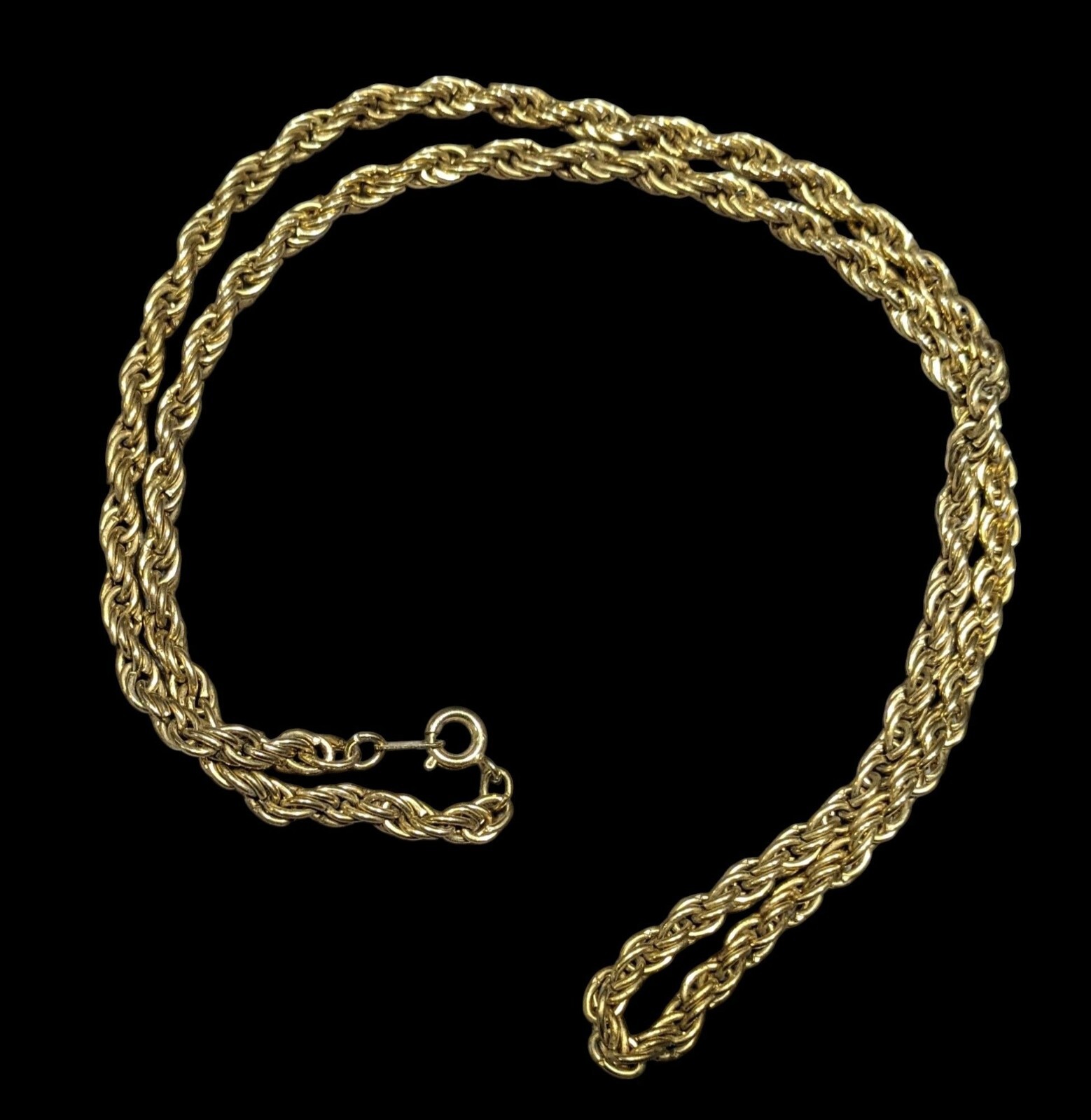 Vintage Korea Marked Gold Tone Rope Chain Necklace | eBay