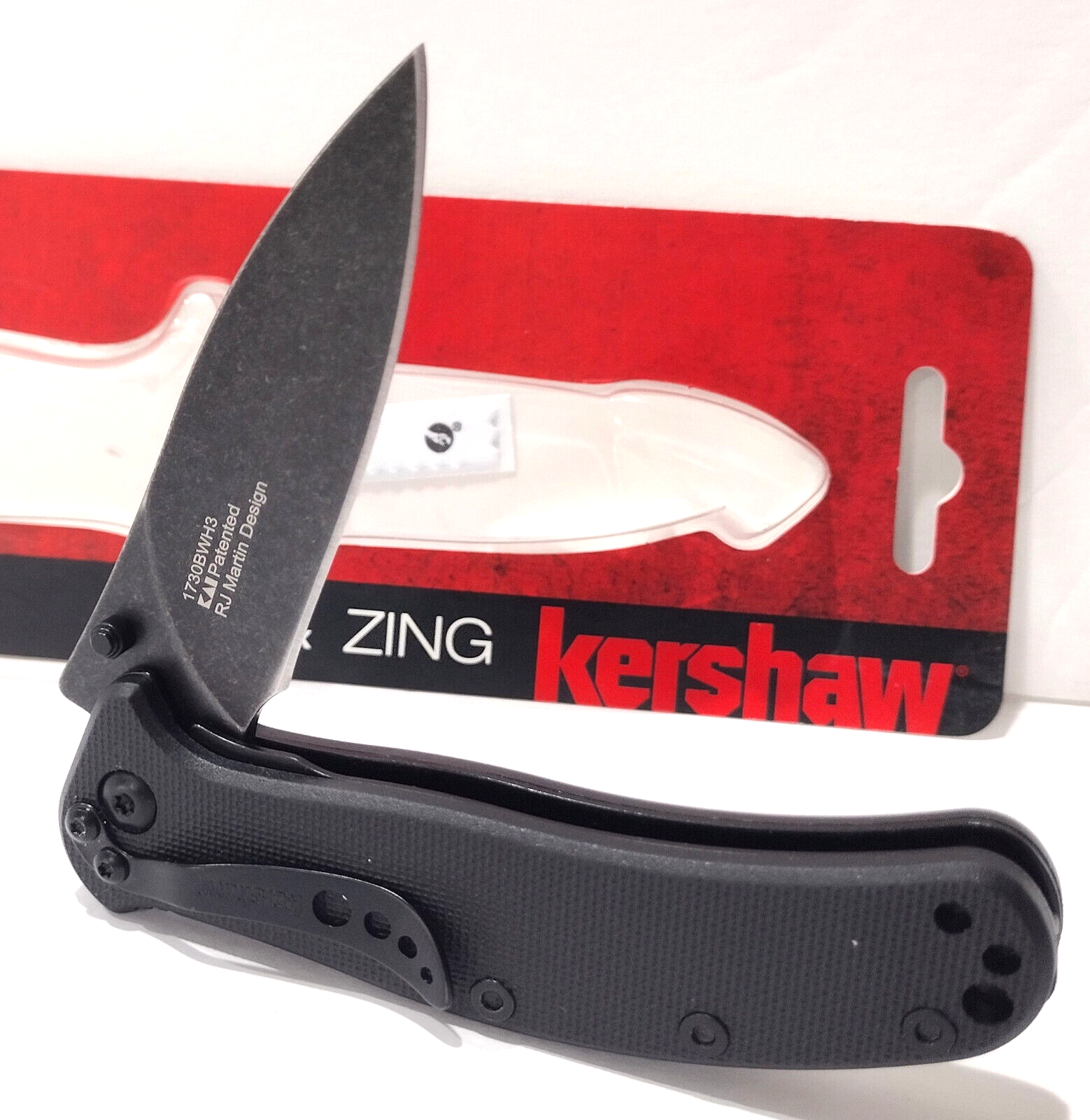 KERSHAW KS1730 Black ZING Spring Open Assisted Tactical Folding Pocket Knife EDC