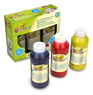 Gadget - Crayola: 3 Tempere A Dita Lavabili Mini Kids 236 Ml - Crayola