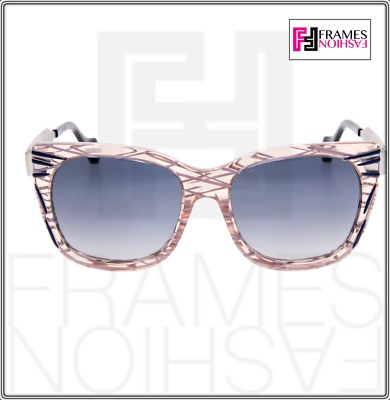 FENDI FENDI THIERRY LASRY KINKY FF0180S PALLADIUM PINK SQUARE METAL SUNGLASSES 0180