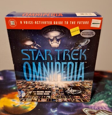 Star Trek Omnipedia Voice-Activated Electronic Database CD-ROM 1995 Encyclopedia