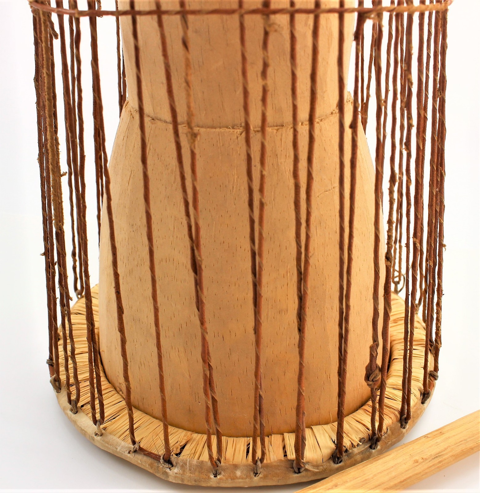 Tribal Drum Gan Gan with Two Bent Drumsticks 14