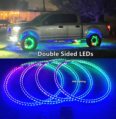 JHB 15.5'' Double Sided Bluetooth Remote Dream CHASING Flow LED Wheel Rim Lights