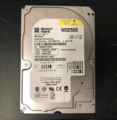 Western Digital WD WD2500PB 250GB IDE 3.5'' Hard drive
