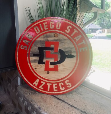 20'' San Diego State Aztecs Wood Outdoor Sign Custom Football Baseball basketball