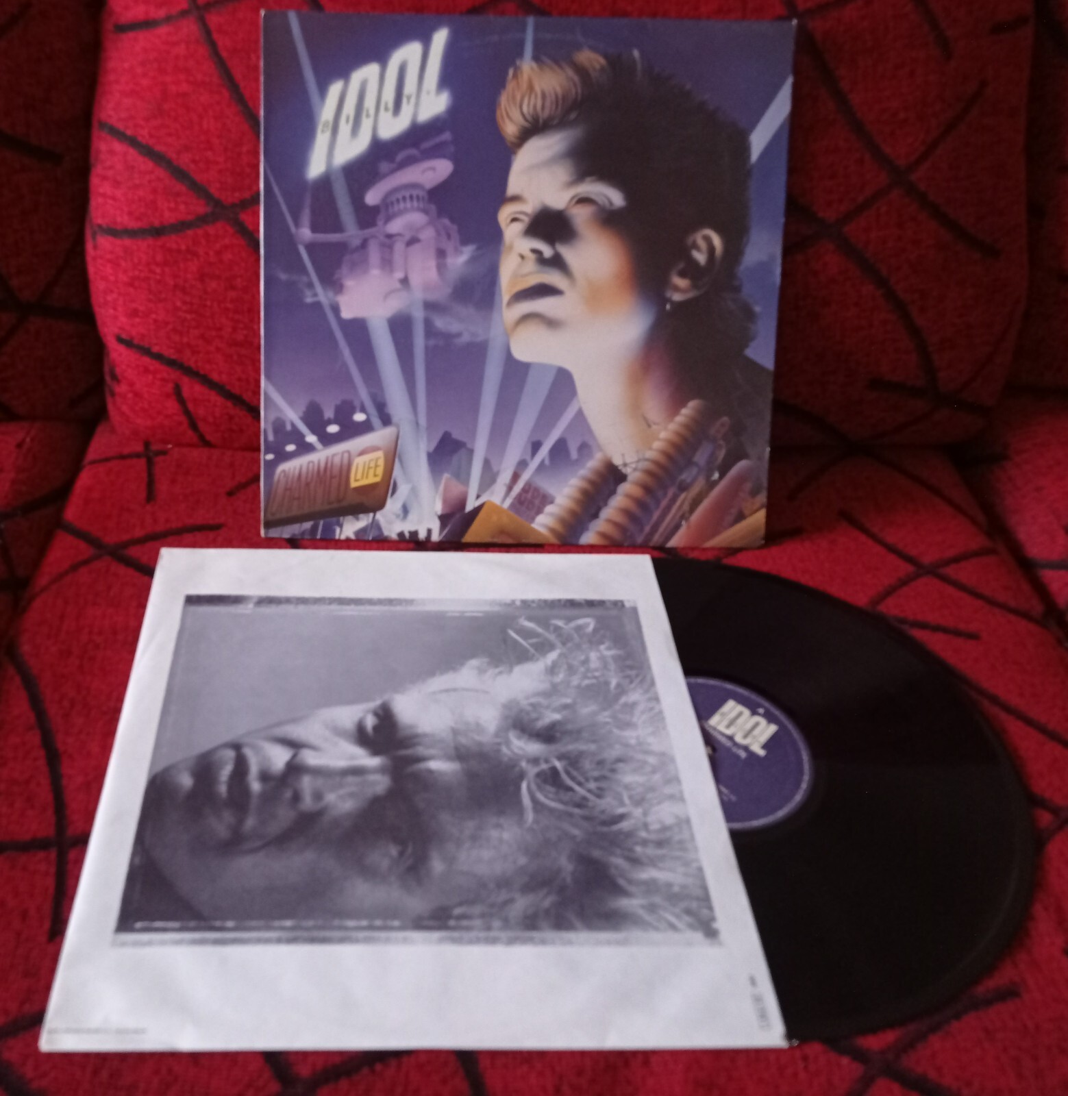 BILLY IDOL ** Charmed Life ** ORIGINAL 1990 SPAIN LP w