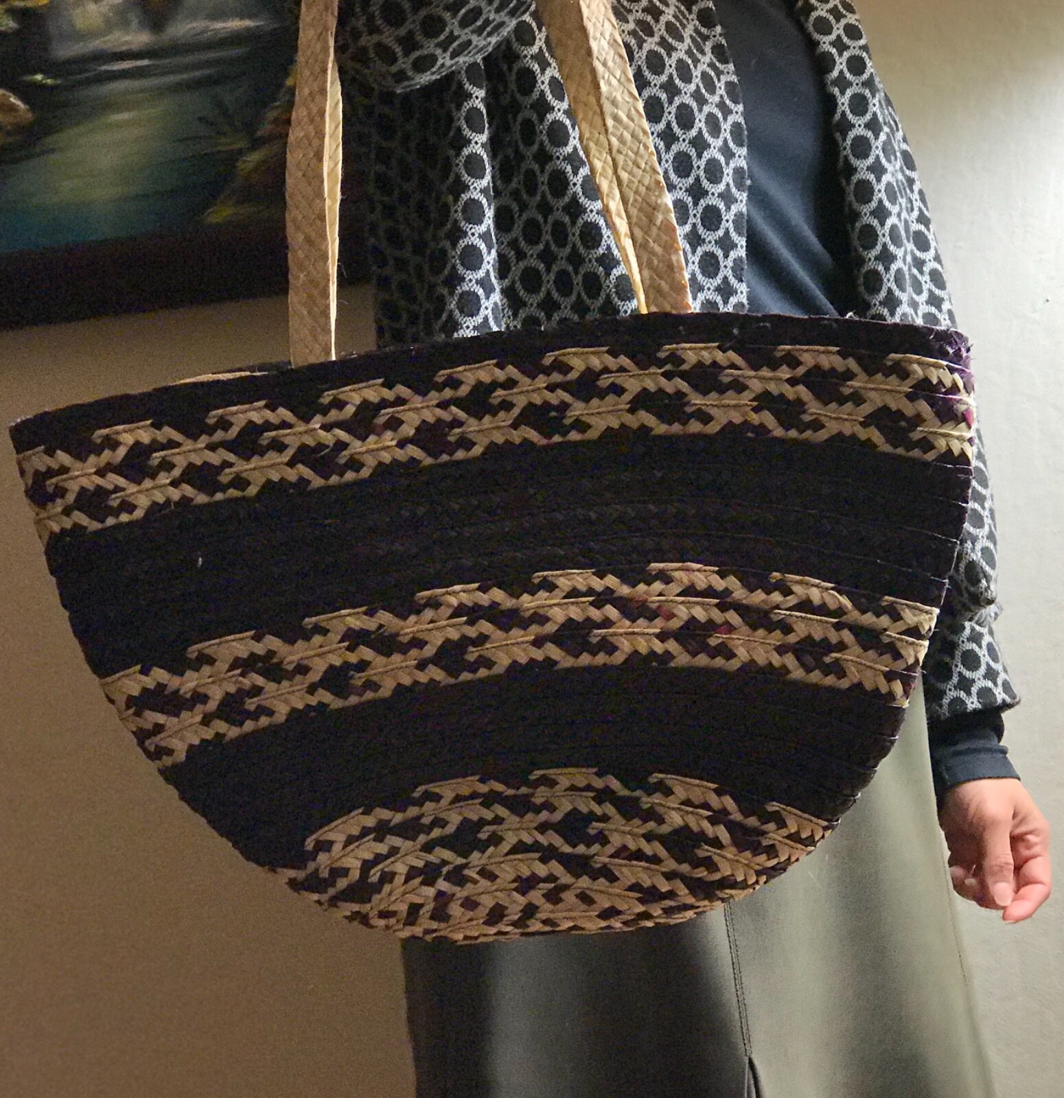 Handmade Straw Bag/Beach Tote