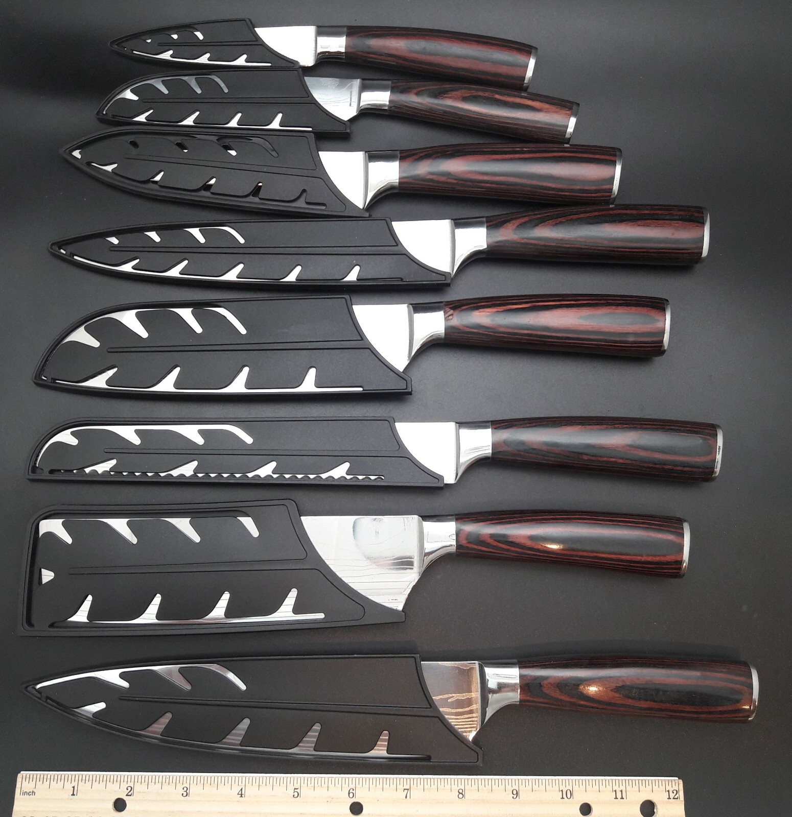 Of 8 Stainless Steel Vertoku Kitchen Knife Set