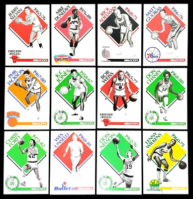 Complete 12 Card Vintage NBA Coach Cards '90 NBAHoops w. Jackson, Unseld, Sloan+